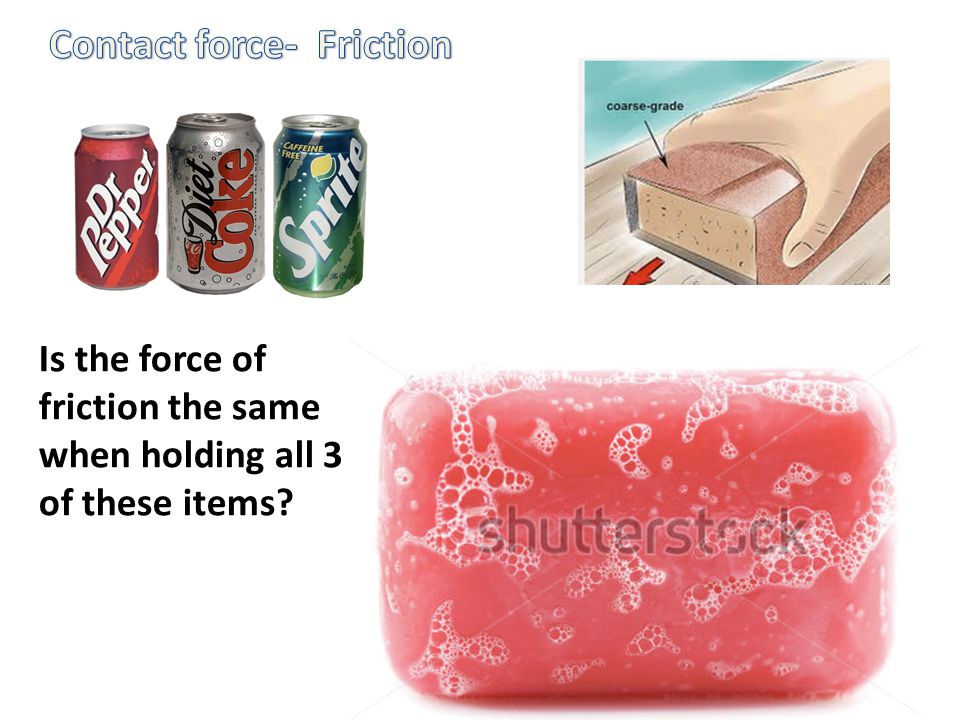 Is the force of friction the same when holding all 3 of these items