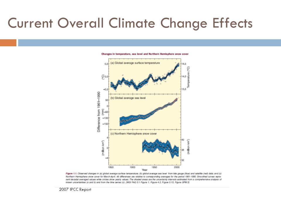 Current Overall Climate Change Effects 2007 IPCC Report