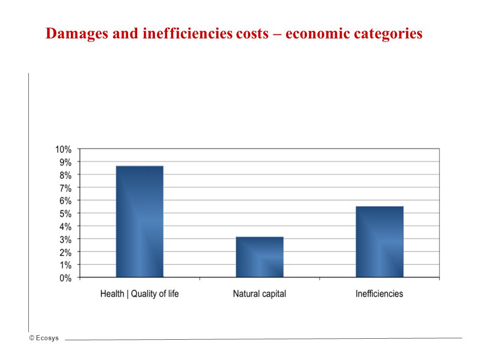 © Ecosys Damages and inefficiencies costs – economic categories