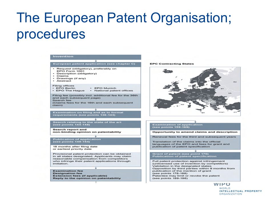 The European Patent Organisation; procedures