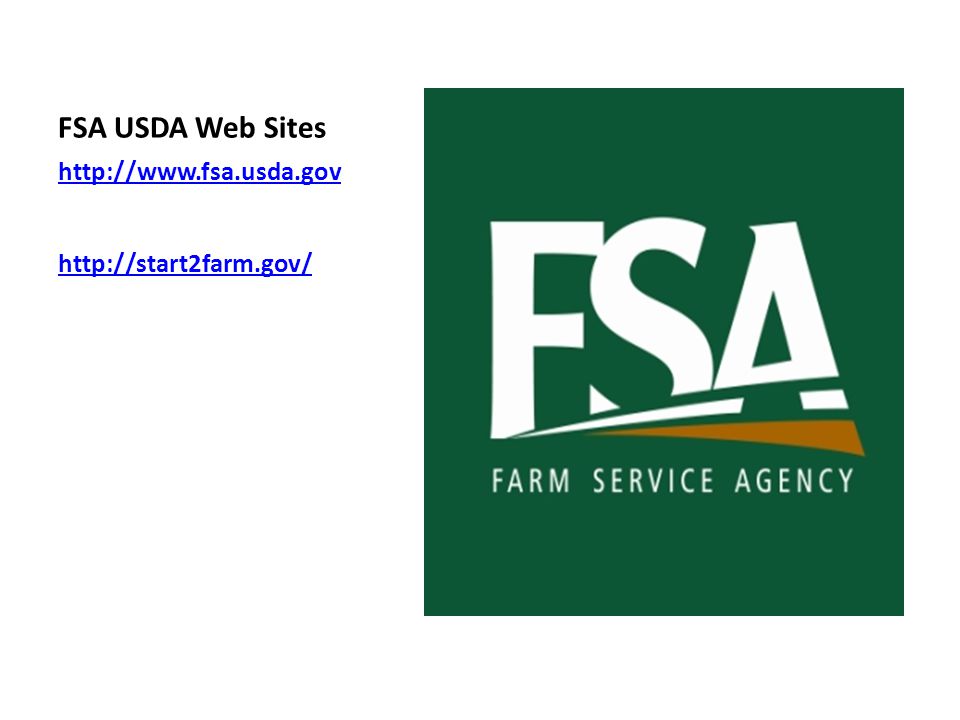 FSA USDA Web Sites