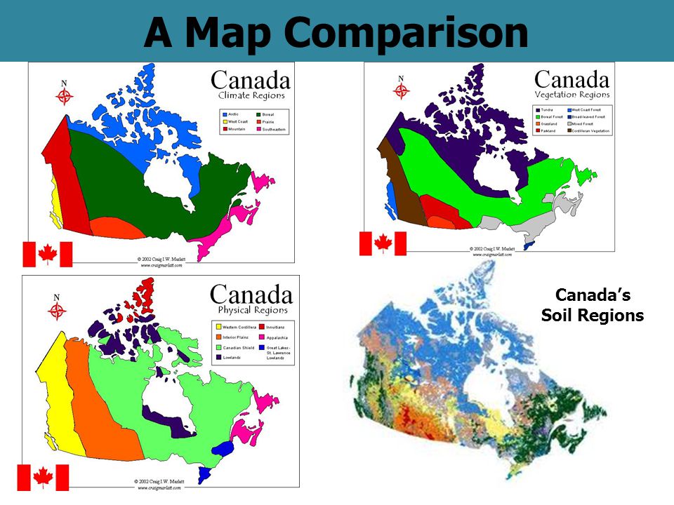 A Map Comparison Canada S Soil Regions The Ecozones Map Ppt