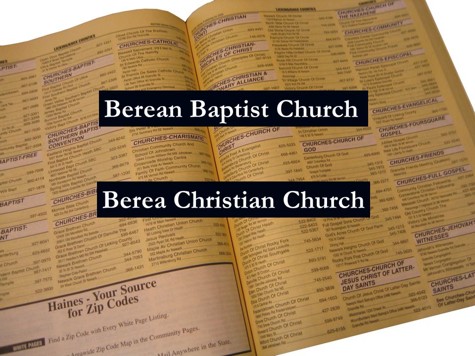 Berean Baptist Church Berea Christian Church