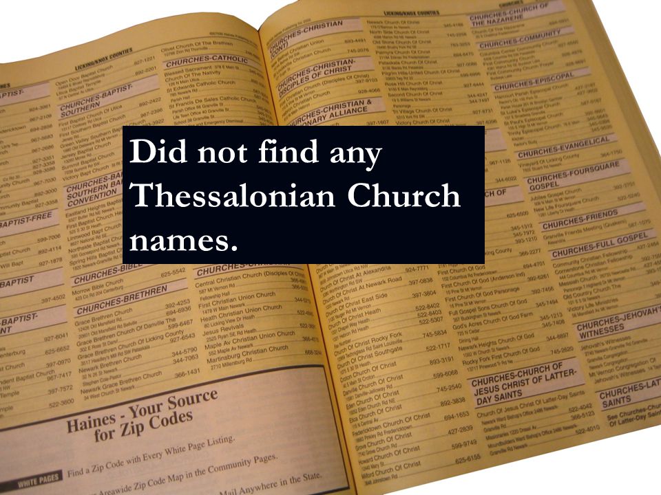 Did not find any Thessalonian Church names.