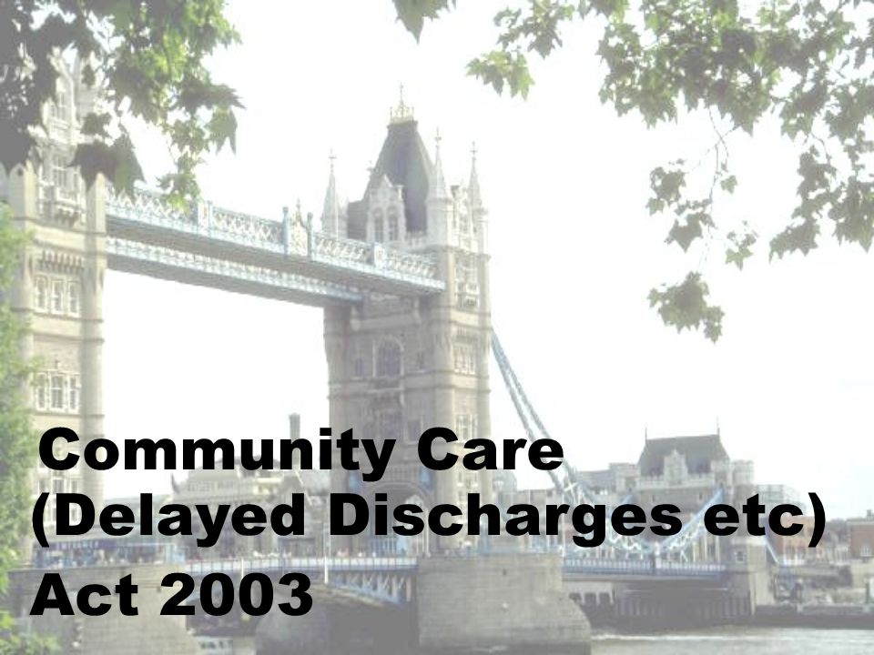 Community Care (Delayed Discharges etc) Act 2003