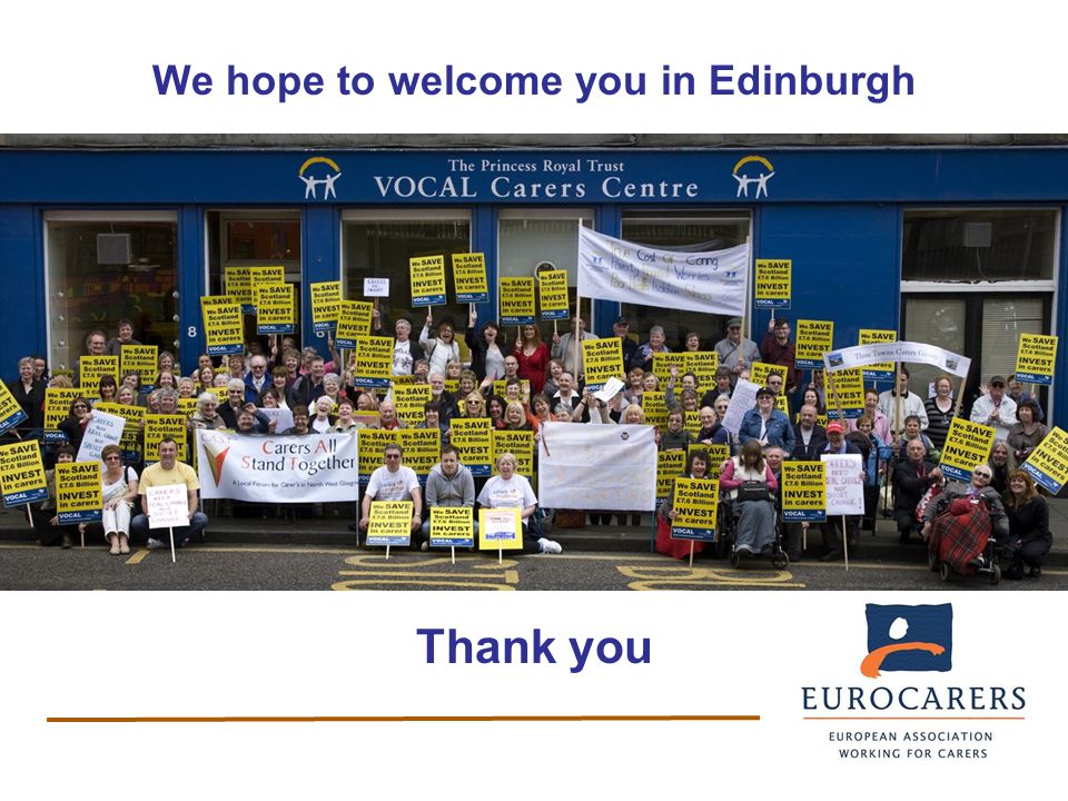 We hope to welcome you in Edinburgh Thank you