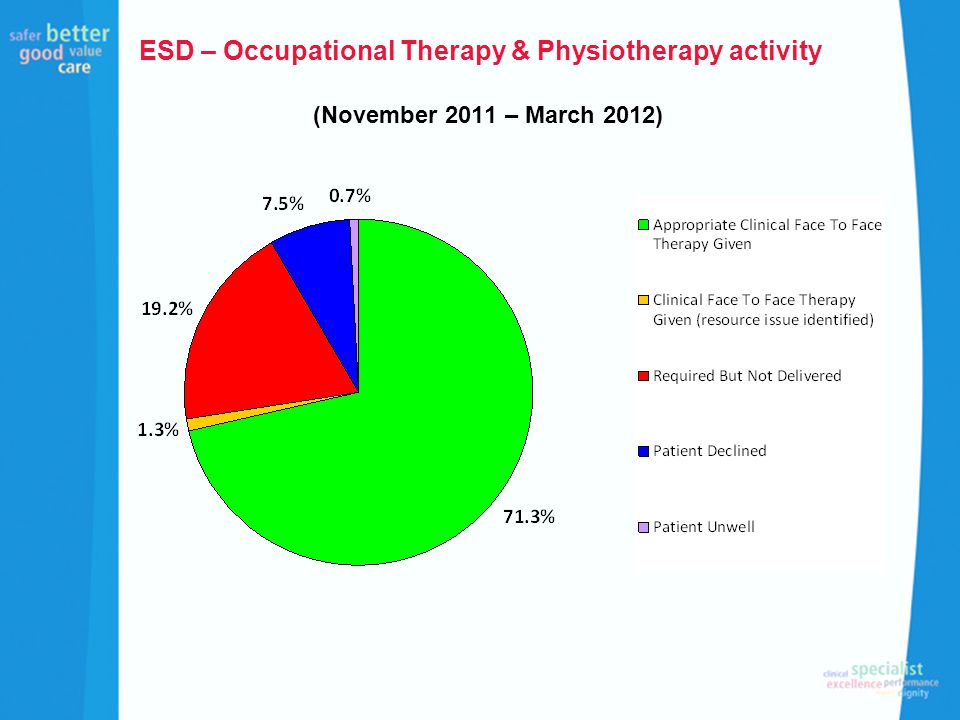 ESD – Occupational Therapy & Physiotherapy activity (November 2011 – March 2012)