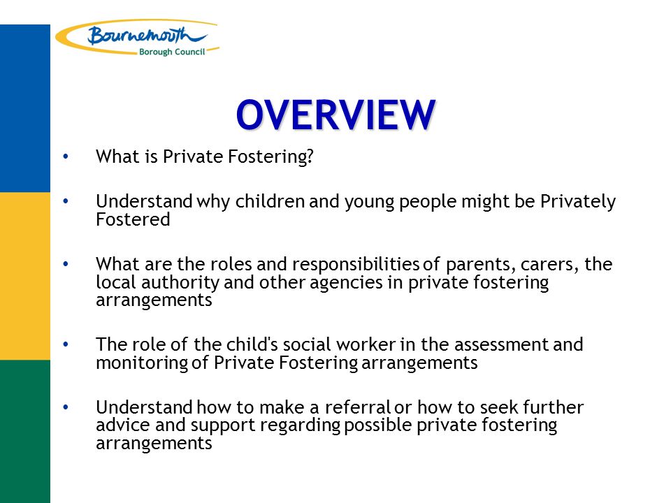 OVERVIEW What is Private Fostering.