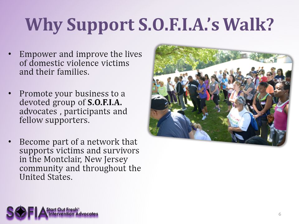 Why Support S.O.F.I.A.’s Walk.