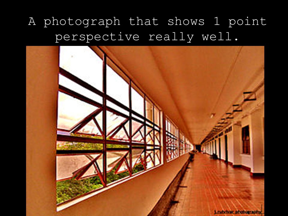 A photograph that shows 1 point perspective really well.