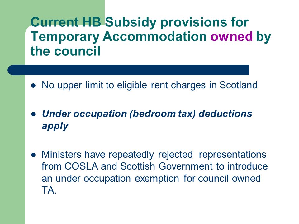 Housing Benefit Universal Credit Supported Accommodation