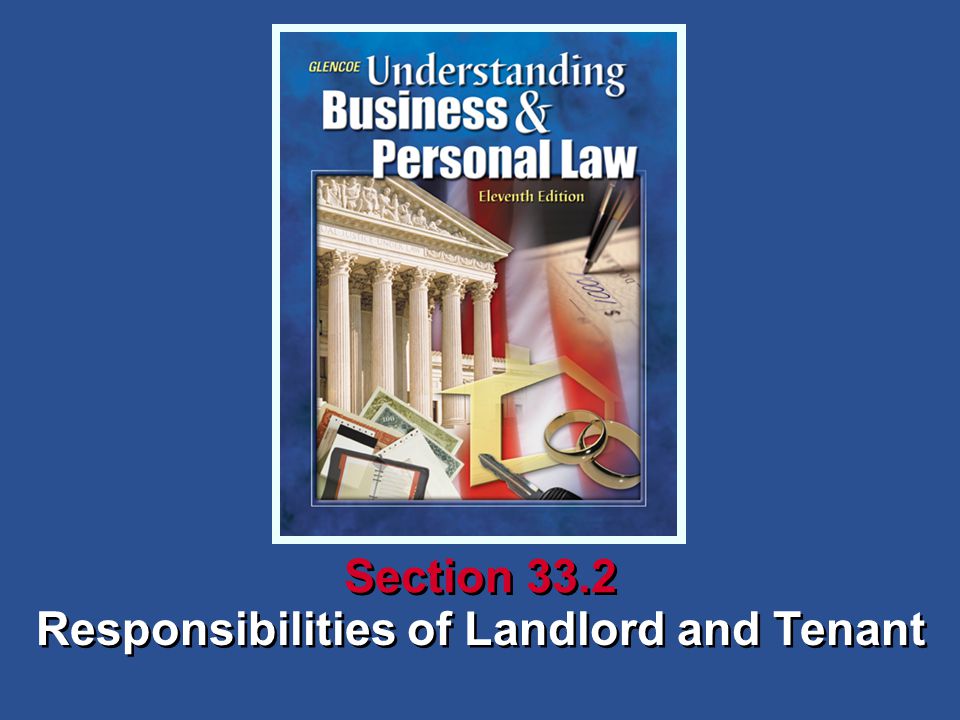Responsibilities of Landlord and Tenant Section 33.2