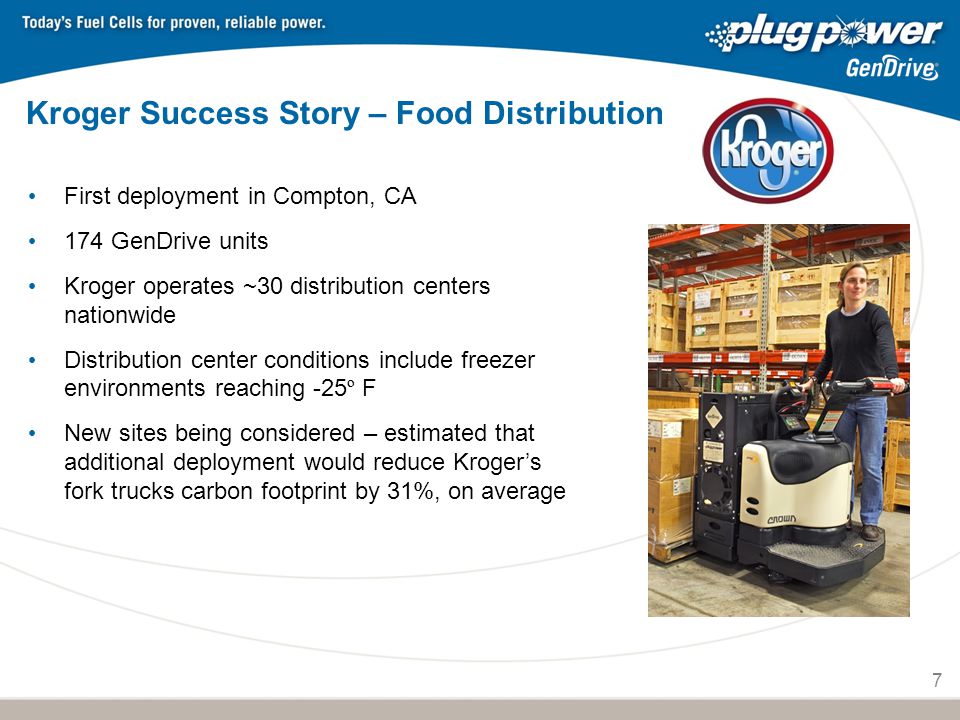 7 Kroger Success Story – Food Distribution First deployment in Compton, CA 174 GenDrive units Kroger operates ~30 distribution centers nationwide Distribution center conditions include freezer environments reaching -25 º F New sites being considered – estimated that additional deployment would reduce Kroger’s fork trucks carbon footprint by 31%, on average