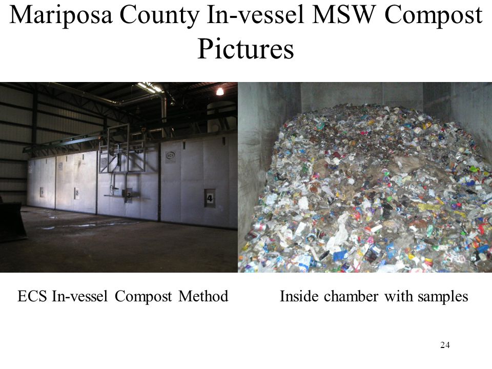 24 Mariposa County In-vessel MSW Compost Pictures ECS In-vessel Compost MethodInside chamber with samples