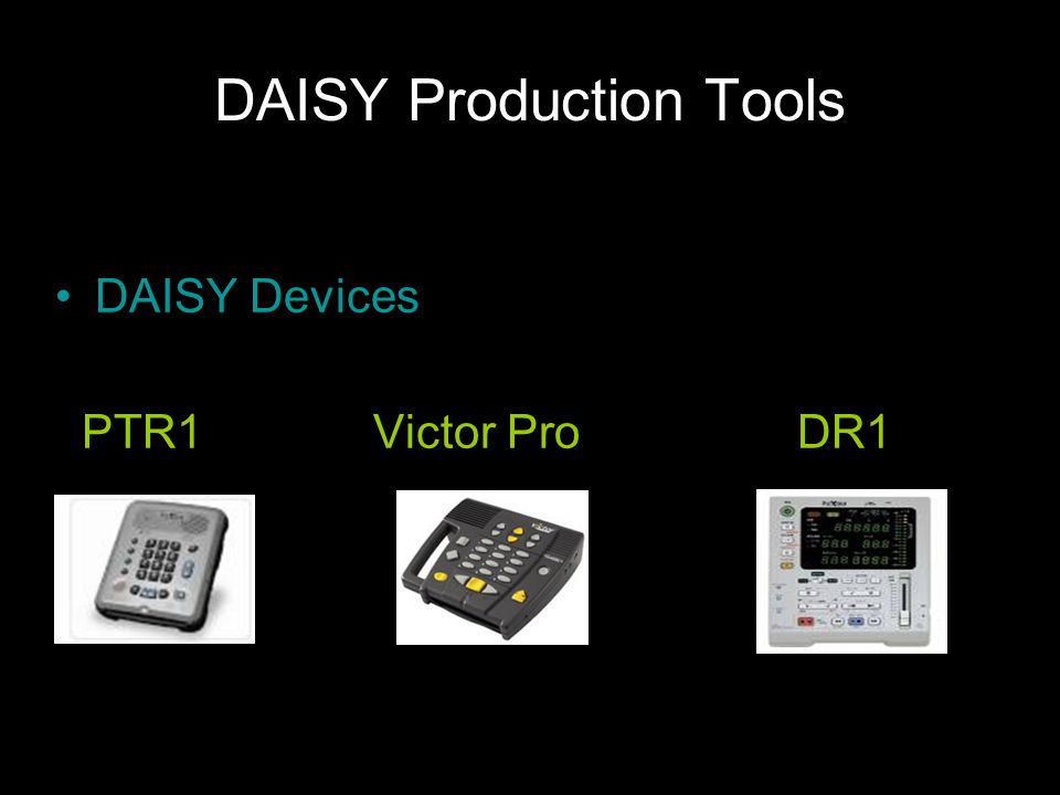DAISY Production Tools DAISY Devices PTR1Victor ProDR1