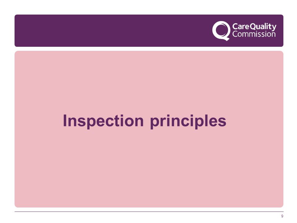 9 Inspection principles