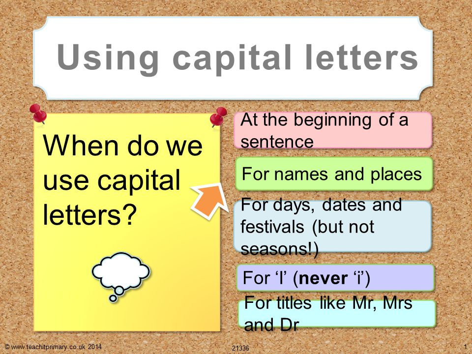 at the beginning of a sentence using capital letters when do we use using capital letters