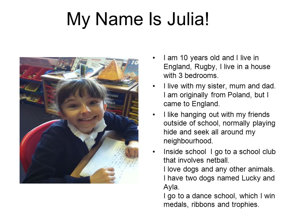 My Name Is Julia.