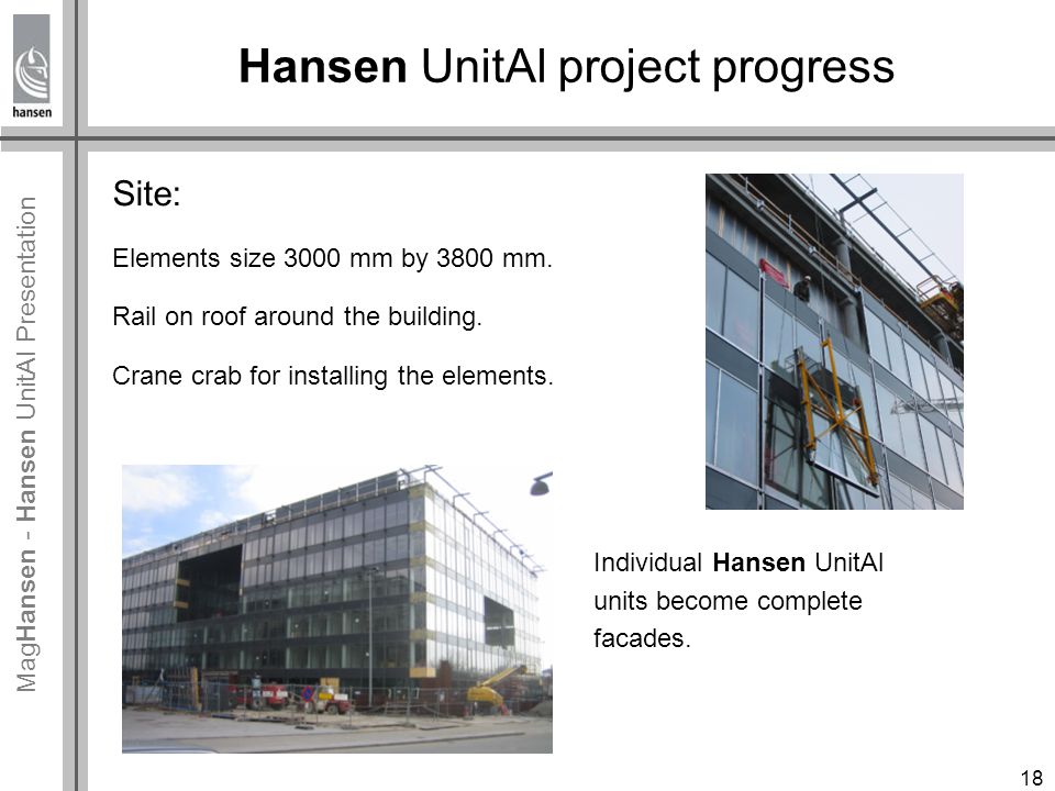 Mag Hansen - Hansen UnitAl Presentation Hansen UnitAl Hansen UnitAl a  unique system for prefabricated elements. - ppt download