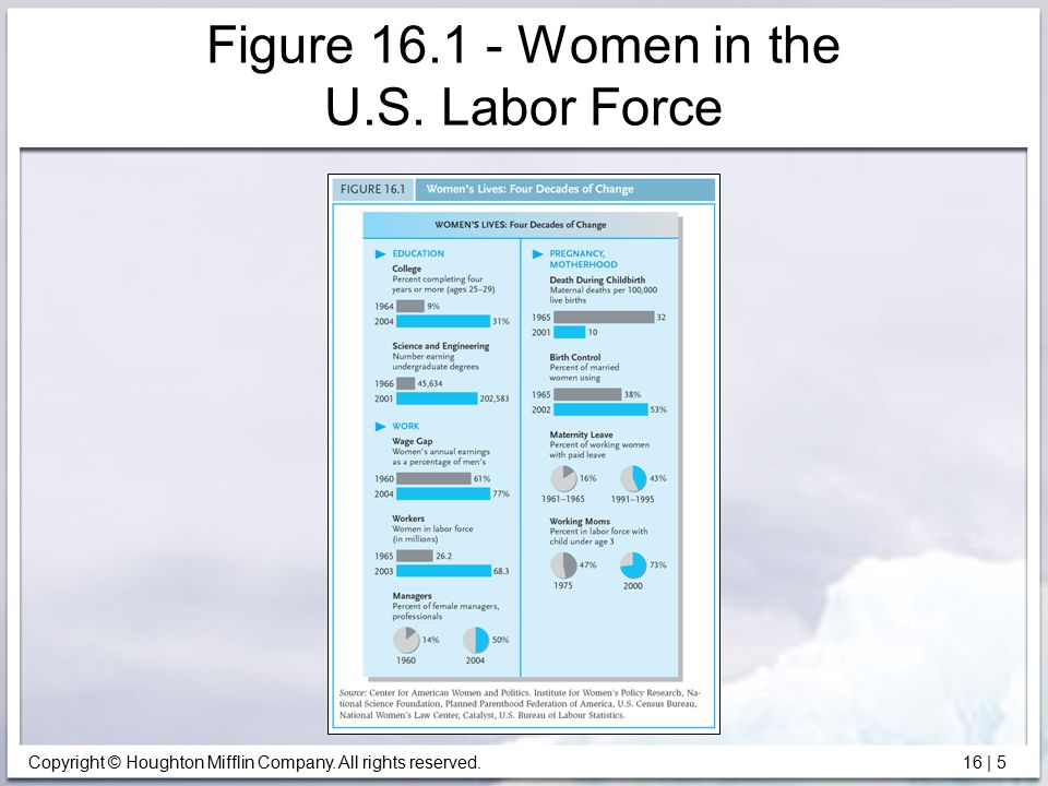 Copyright © Houghton Mifflin Company. All rights reserved.16 | 5 Figure Women in the U.S.