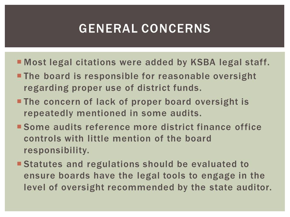  Most legal citations were added by KSBA legal staff.