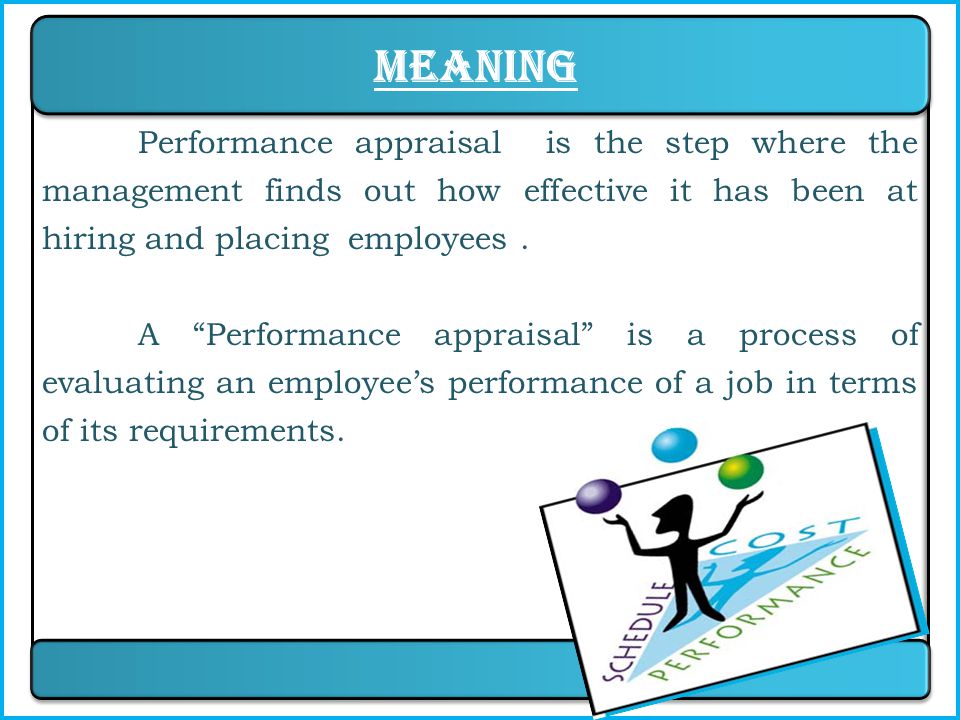 performance appraisal definition