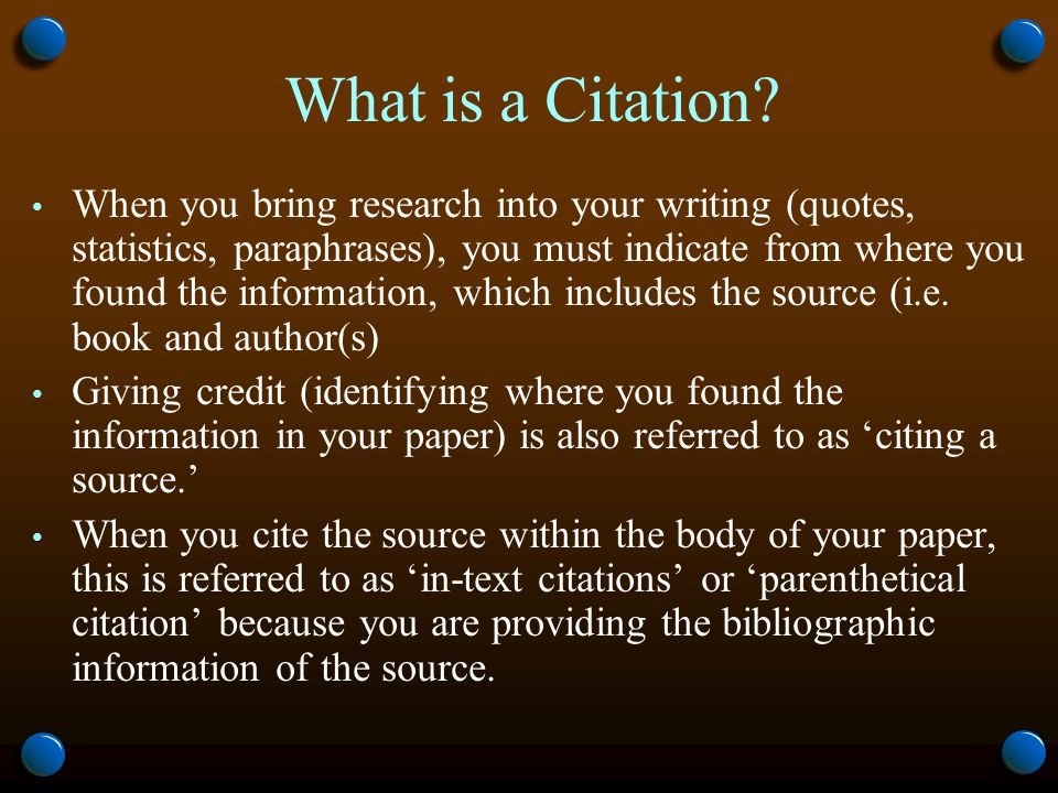 What is a Citation.