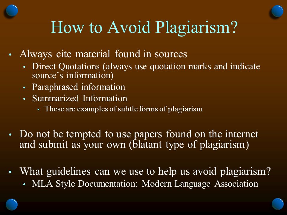 How to Avoid Plagiarism.