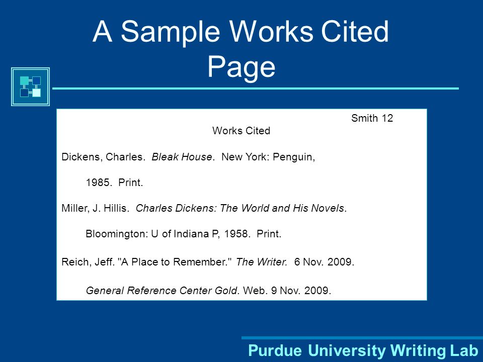Purdue University Writing Lab MLA Style: Two Parts 1.
