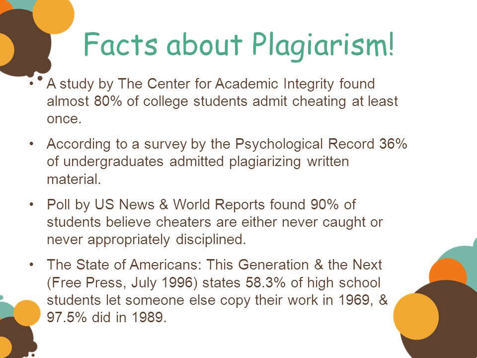 Facts about Plagiarism.