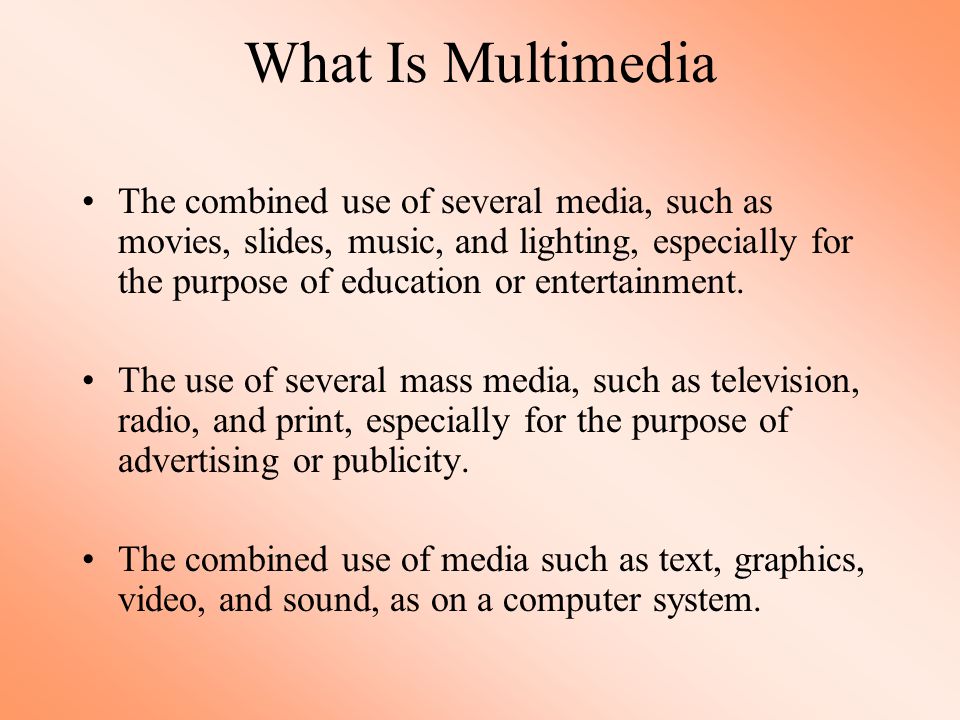 function of multimedia