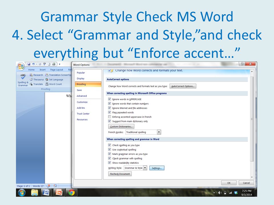 Grammar Style Check MS Word 4.