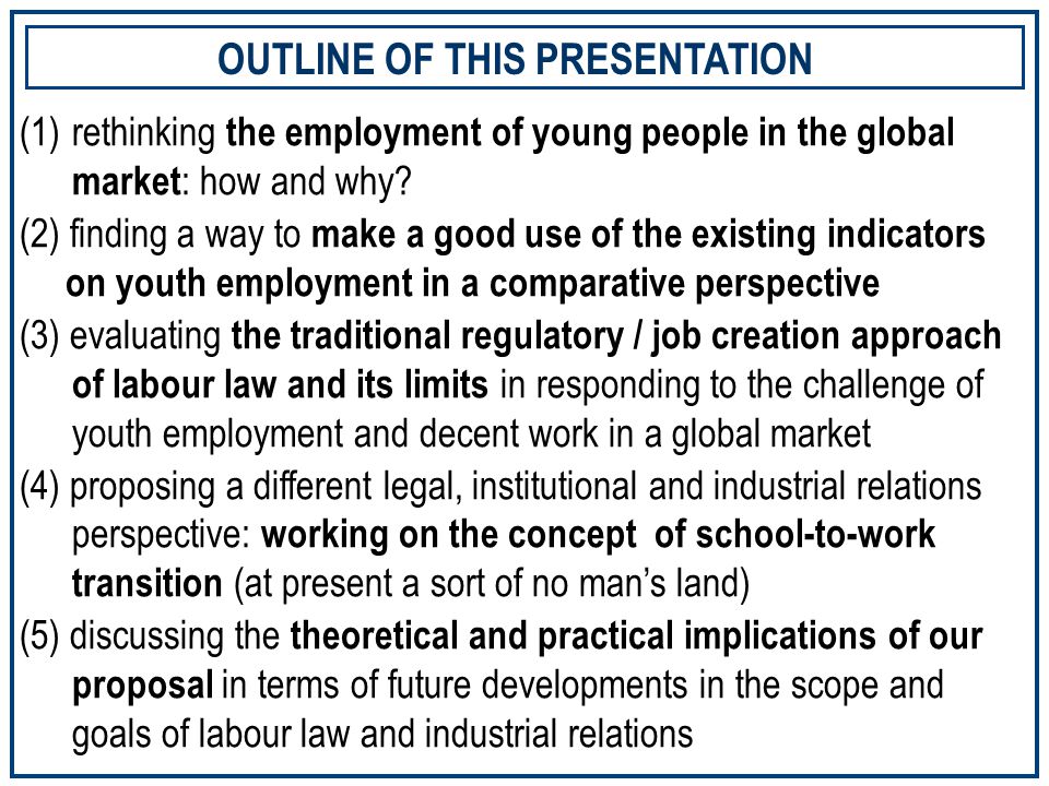(1)rethinking the employment of young people in the global market : how and why.