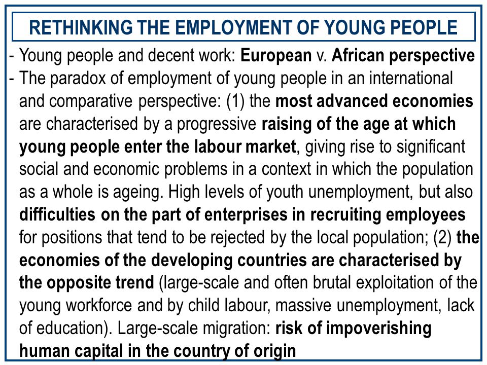 -Young people and decent work: European v.