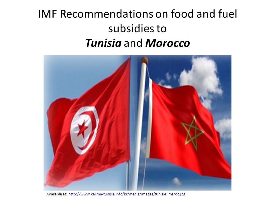 IMF Recommendations on food and fuel subsidies to Tunisia and Morocco Available at: