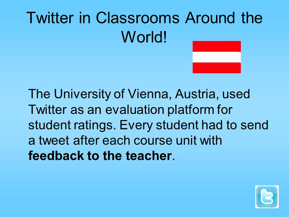 Twitter in Classrooms Around the World.