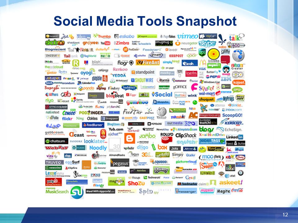 12 Social Media Tools Snapshot
