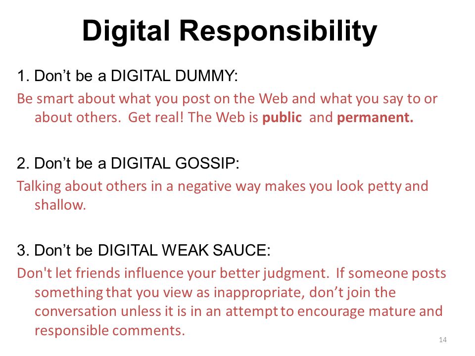 Digital Responsibility 1.