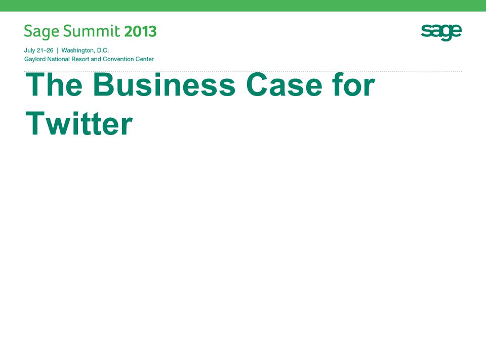 The Business Case for Twitter
