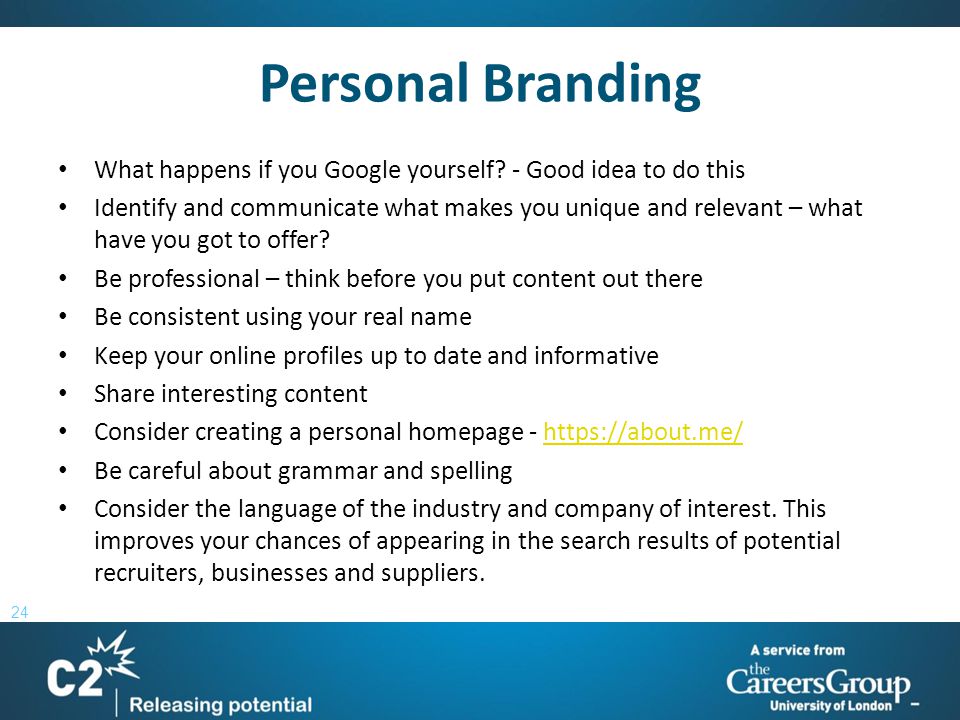 24 Personal Branding What happens if you Google yourself.