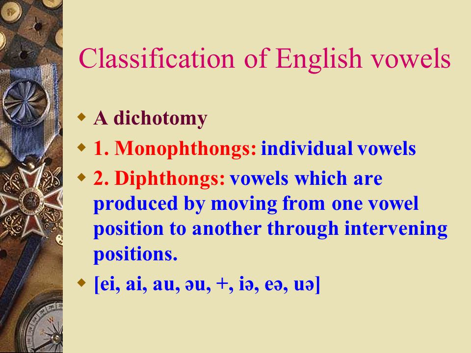 Classification of English consonants  Turn to P.20, classify the consonants as voiced or voiceless:  A.