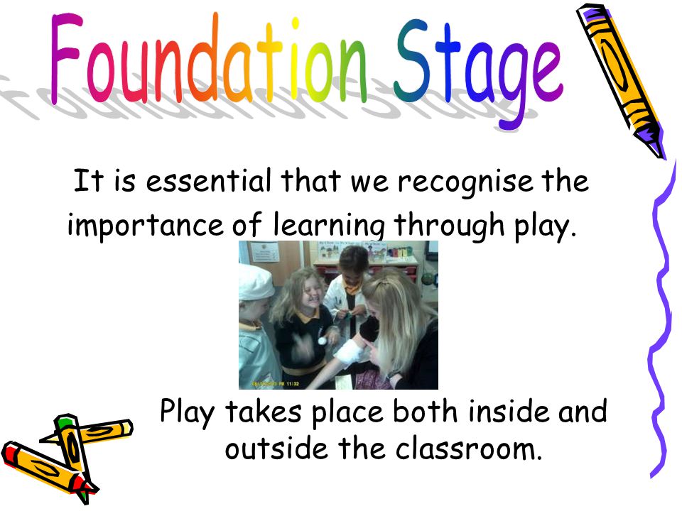 It is essential that we recognise the importance of learning through play.