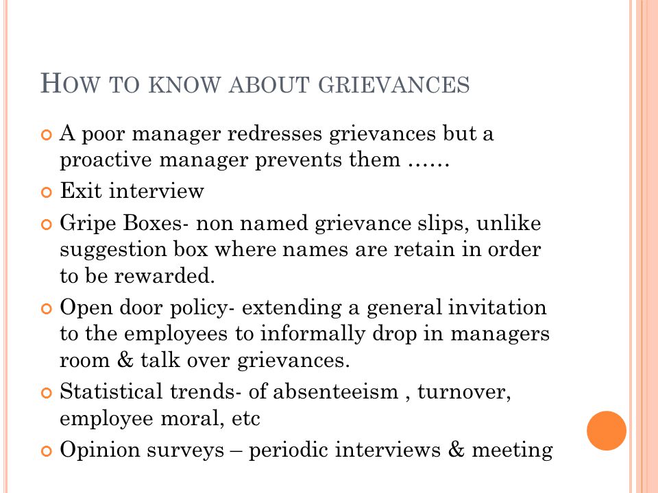 Grievance Redressal Unit 5 Definition It Is A Specific Formal