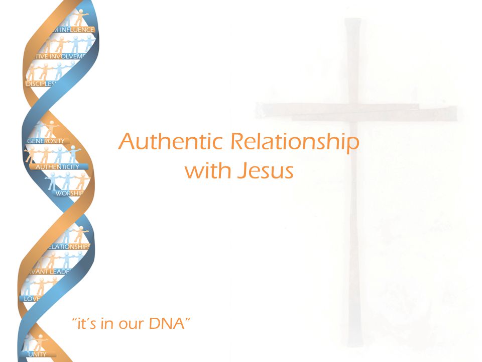 it’s in our DNA Authentic Relationship with Jesus