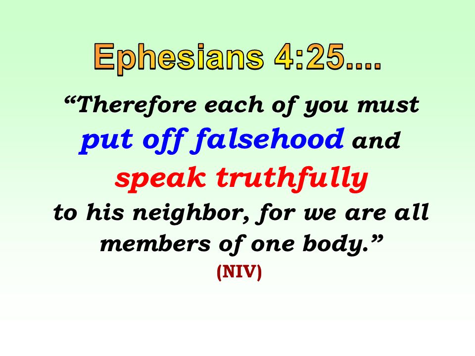 the Gospel of Truth, the quality of TRUTHFULNESS in our life with Christ, how we relate to each other in Christ Jesus.