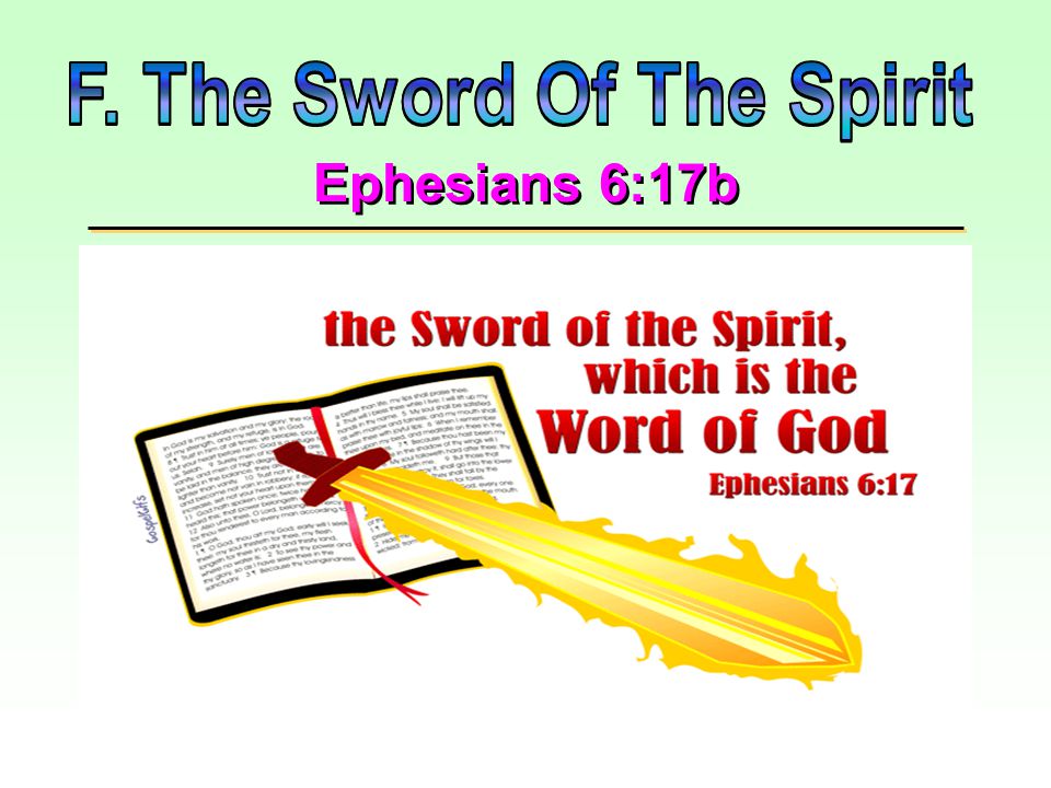 Ephesians 6:17a Refers to…. … also symbolizes the MIND which needs protection.