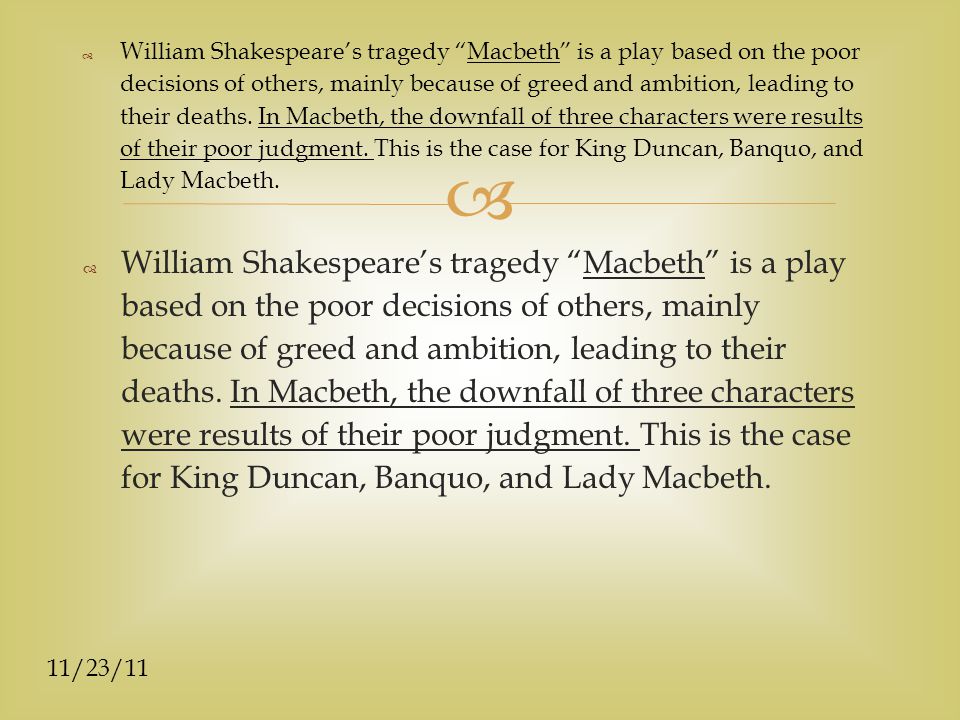 Click To Edit Master Subtitle Style 11 23 11 Macbeth Essay