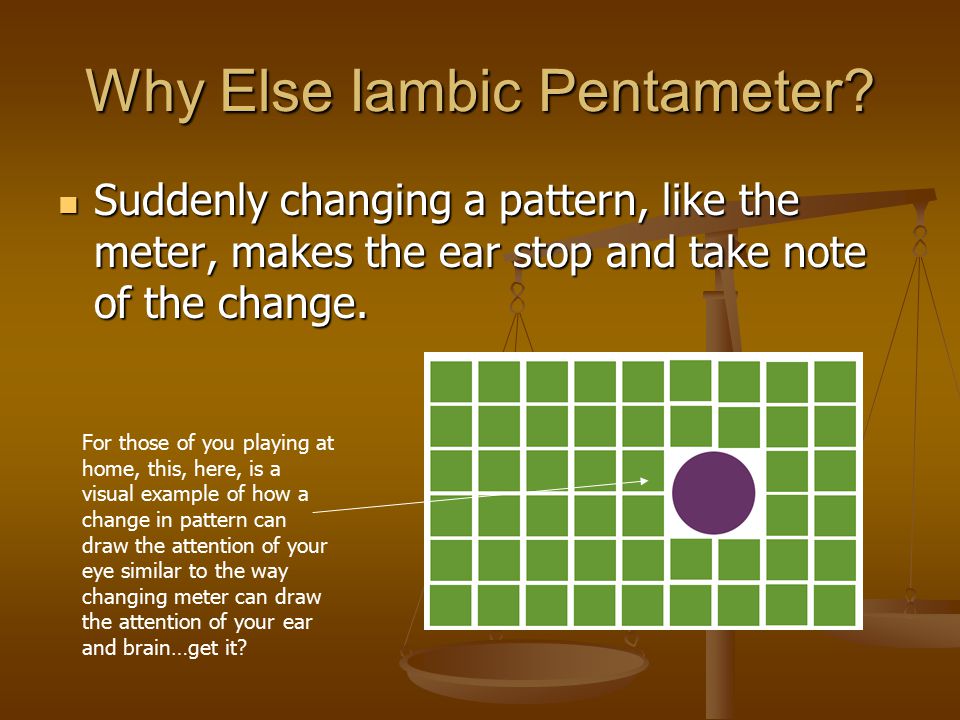 Why Else Iambic Pentameter.