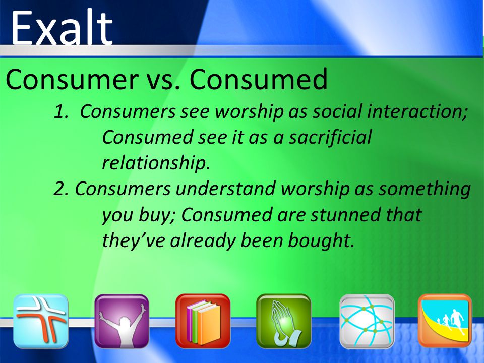 Consumer vs. Consumed 1.