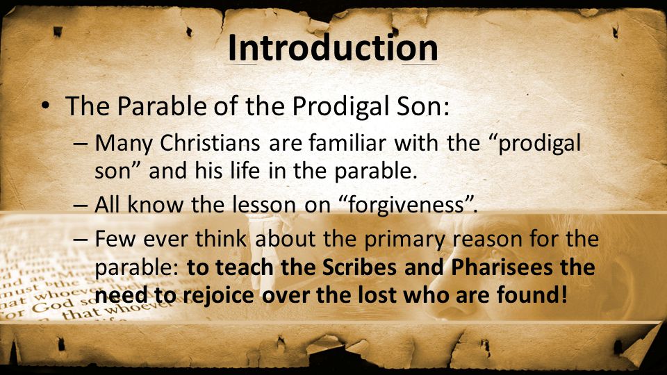 the parable of the prodigal son theme